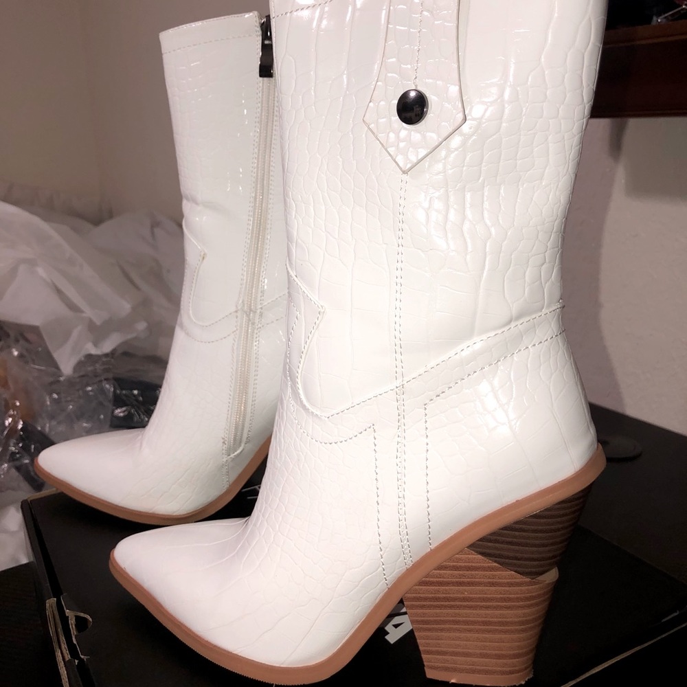 “Apology Accepted” Booties White
